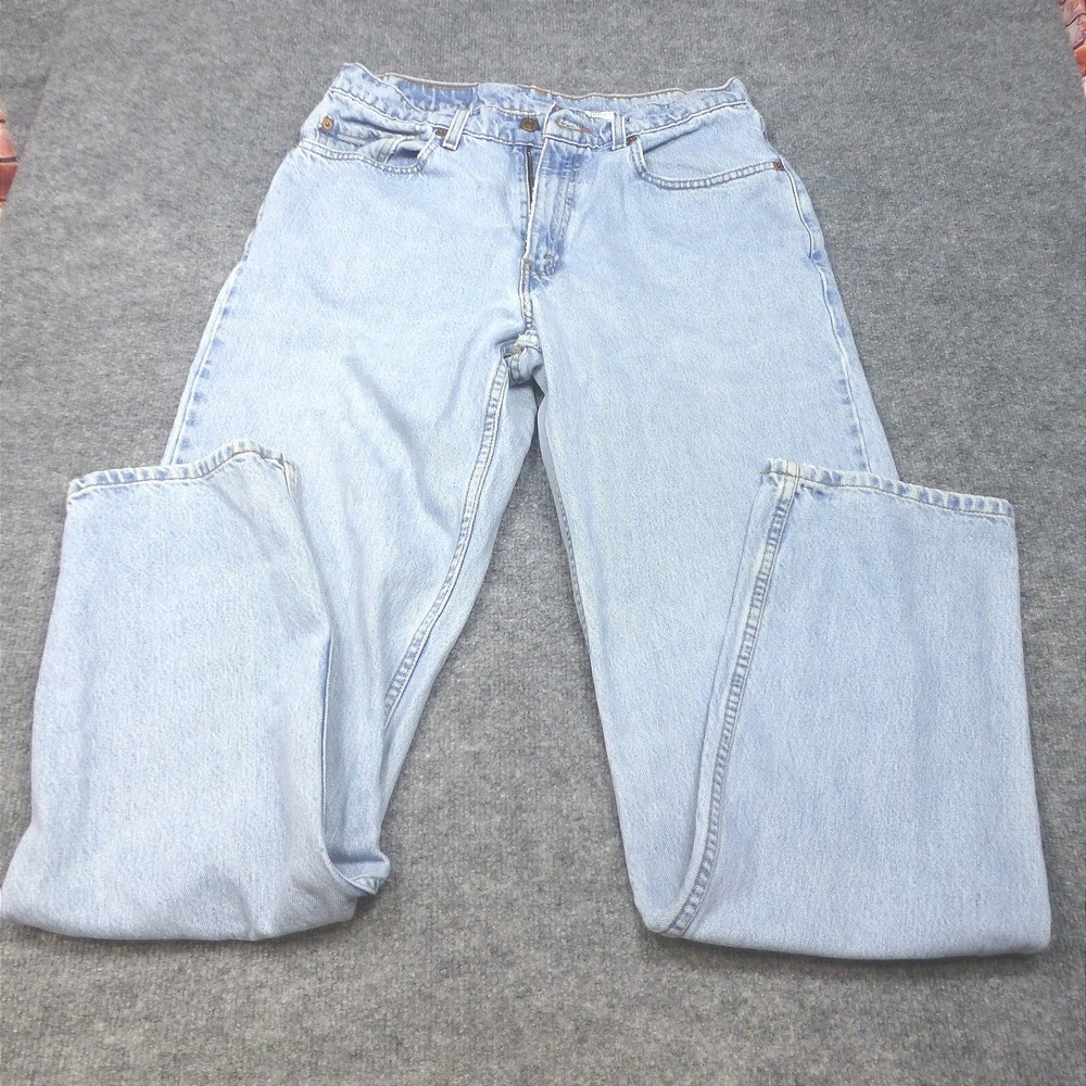 Levis 550 Relaxed Fit Jeans Light Wash Tapered Leg Denim 34x34 Mens